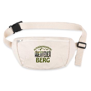Alpenüberquerung - Abenteuer Berg - E5 - Stanley/Stella recycelte Gürteltasche - Naturweiß - Vorne
