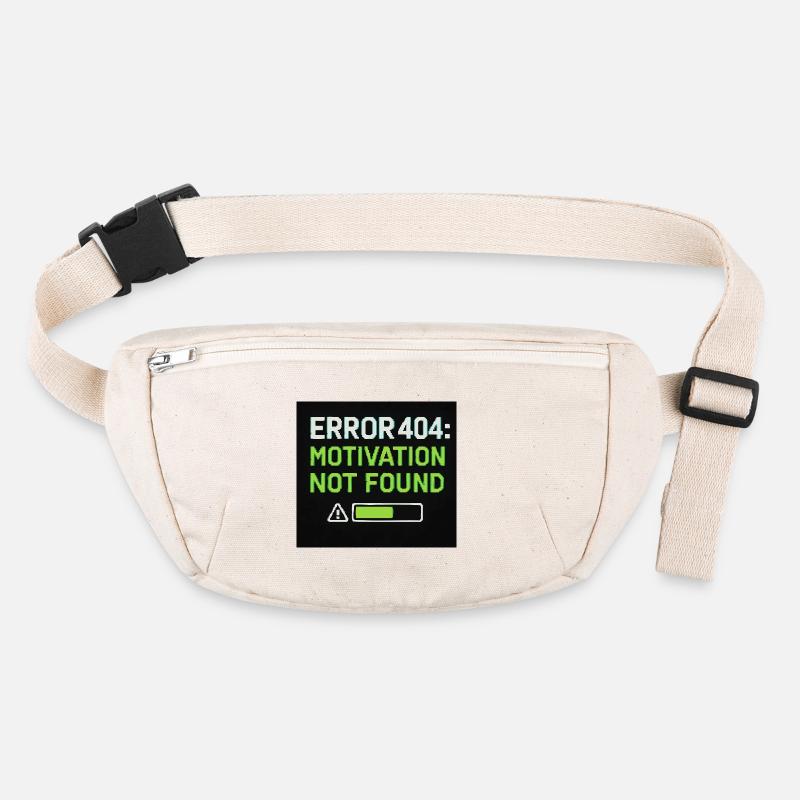 Error 404: Motivation Not Found Stanley/Stella recycled Hip Bag 