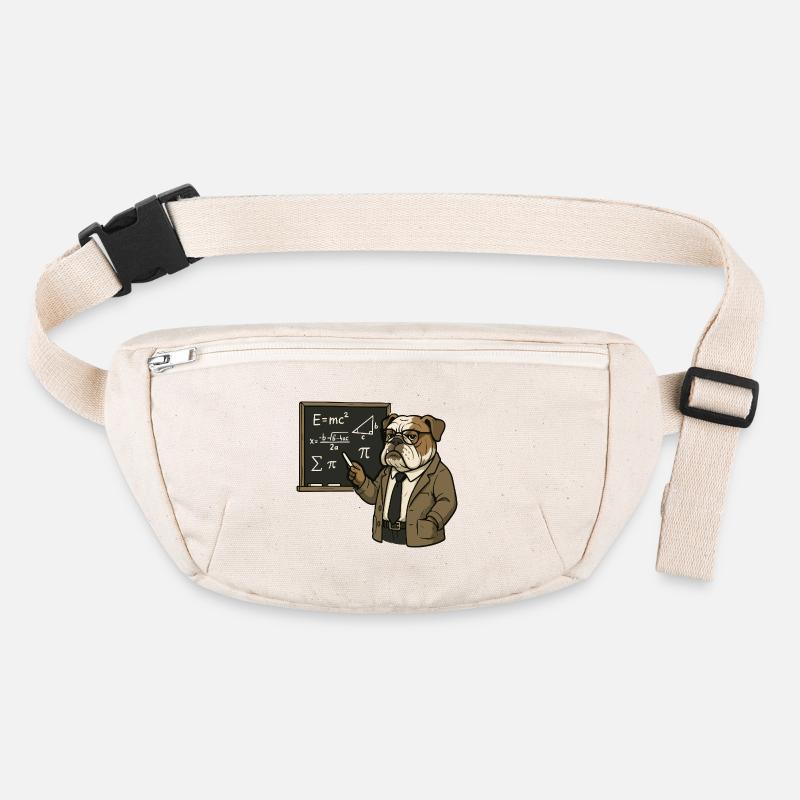 Bulldog Mathematiklehrer bei Chalkboard Classroom Art Stanley/Stella recycelte Gürteltasche