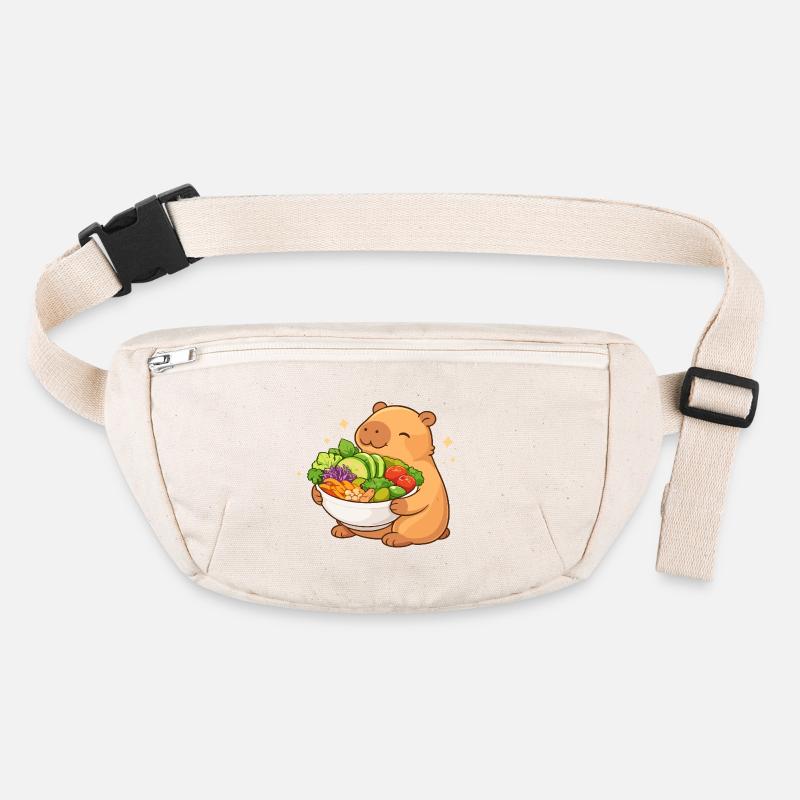 Pummeliges Capybara mit Salatschüssel Stanley/Stella recycelte Gürteltasche