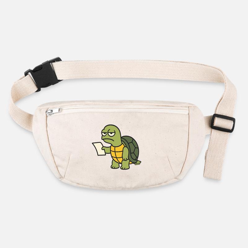 Langsame Schildkröte mit Papier Stanley/Stella recycelte Gürteltasche