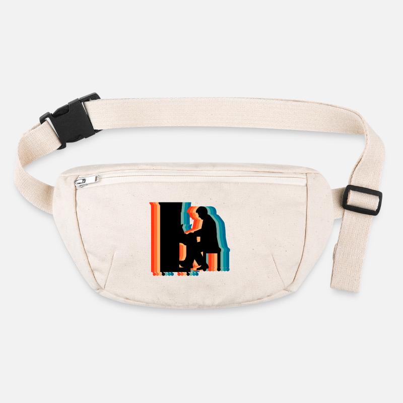 Retro Silhouette Musical Geschenk des Pianisten Stanley/Stella recycelte Gürteltasche