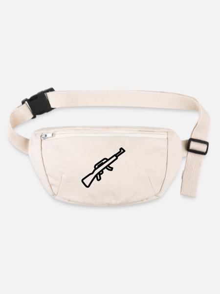 Submachine gun - Stanley/Stella recycled Hip Bag  - natural - Front