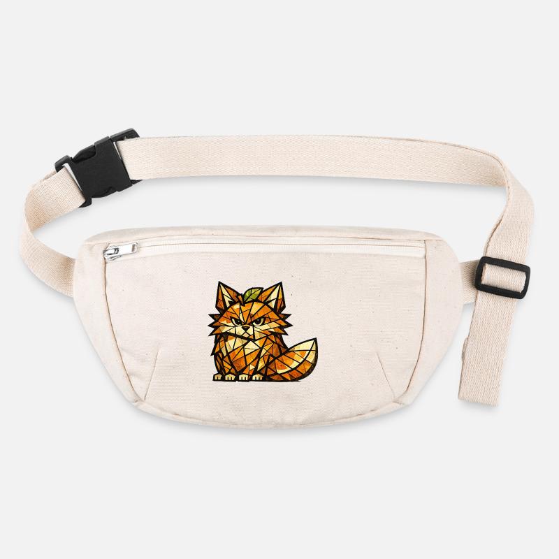 Version cubisme du Renard Orange Sac banane recyclé Stanley/Stella