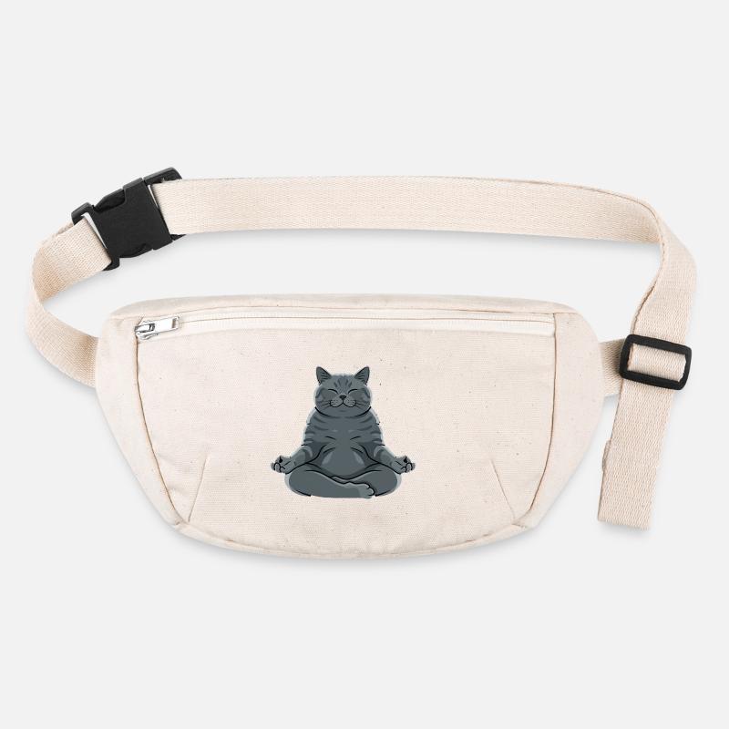 Chat gris méditant Sac banane recyclé Stanley/Stella