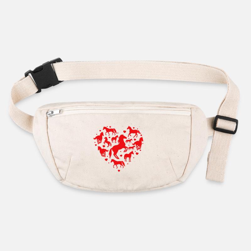 Pferdeherz-Silhouette Stanley/Stella recycelte Gürteltasche