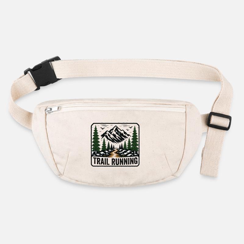 Trail Running Mountain Forest Badge Stanley/Stella recycled Hip Bag 