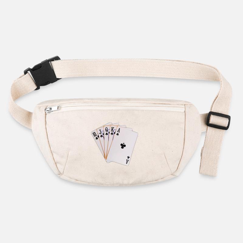 Poker, Royal Flush Kreuz. Geschenkidee Stanley/Stella recycelte Gürteltasche