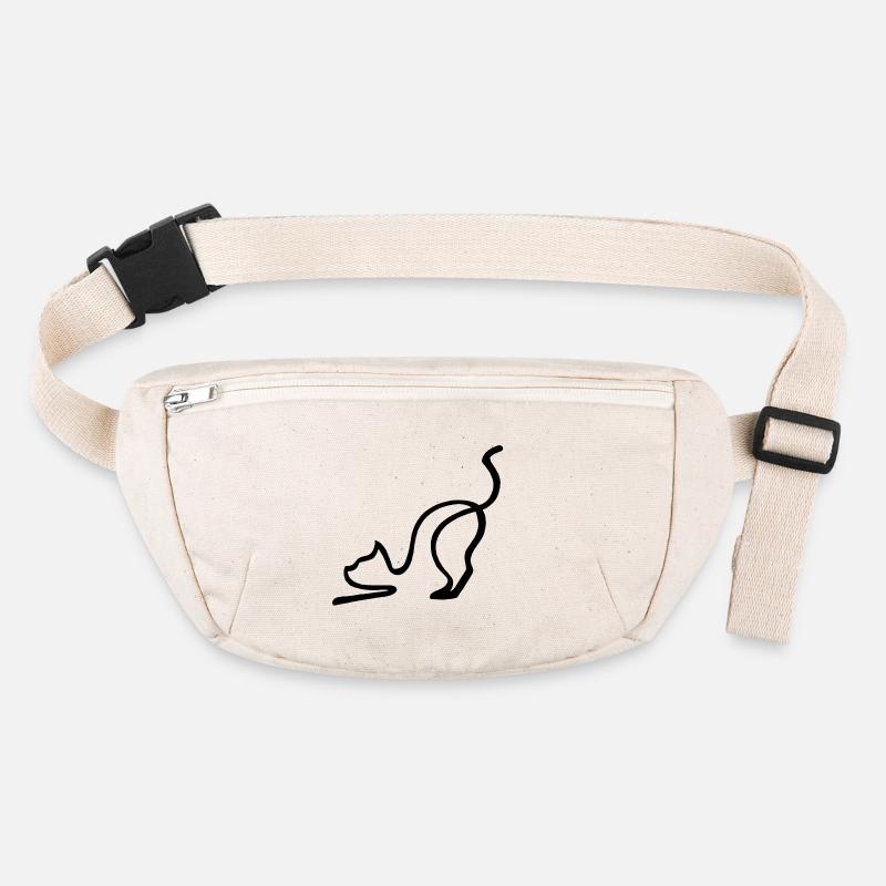 Esquisse du chat noir Sac banane recyclé Stanley/Stella