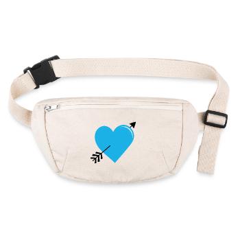 Flèche Coeur Bleu - Sac banane recyclé Stanley/Stella - blanc naturel - Devant