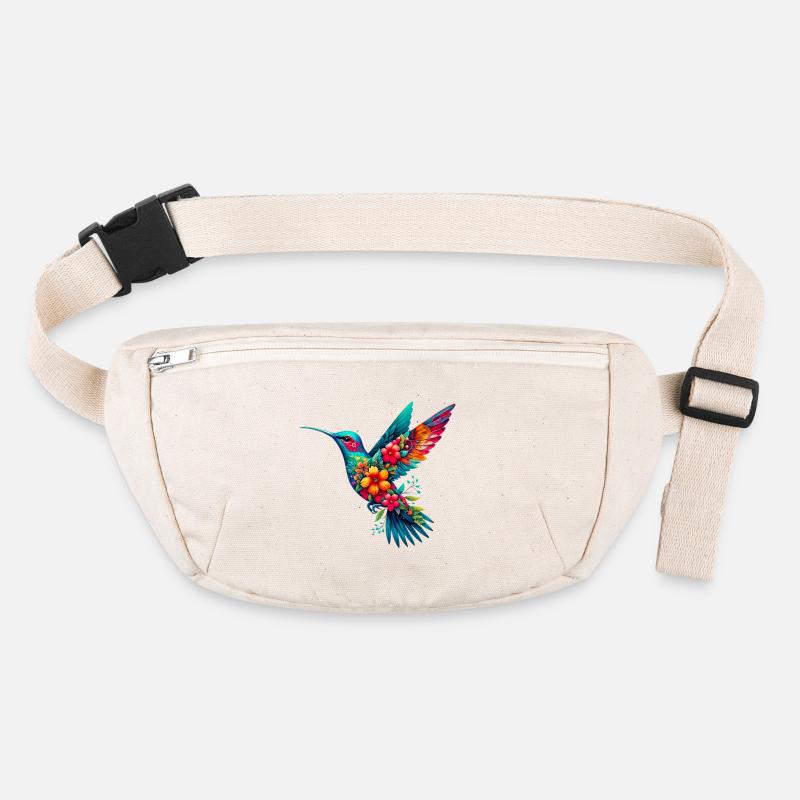 Colibri décoré de fleurs Sac banane recyclé Stanley/Stella