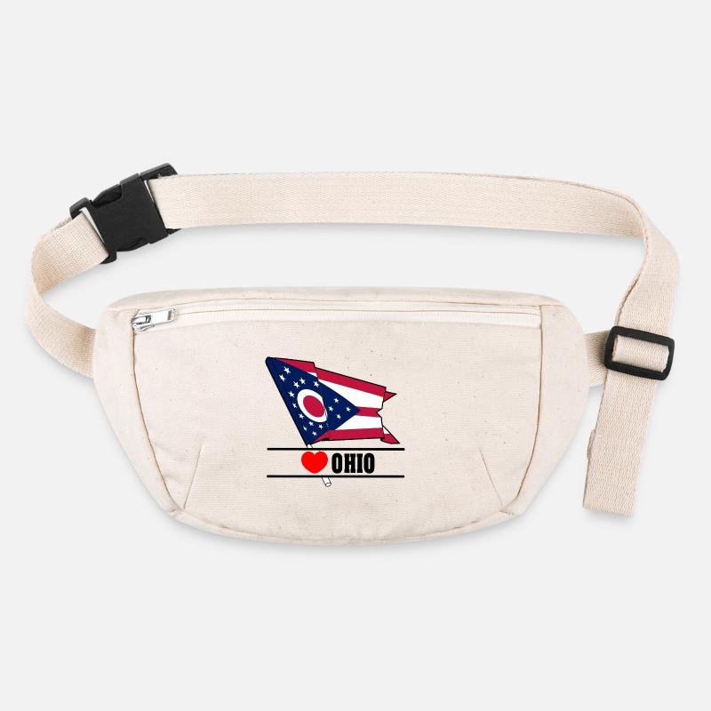 Flagge Ohio Herz OHIO Stanley/Stella recycelte Gürteltasche