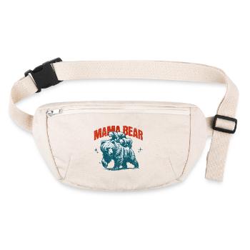 Maman ours, ours maman, cadeau d’amour de maman pour maman - Sac banane recyclé Stanley/Stella - blanc naturel - Devant