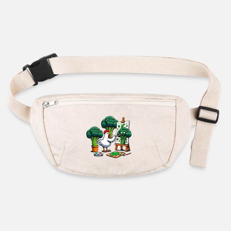 Chicken Paints Broccoli Masterpiece Stanley/Stella recycled Hip Bag 