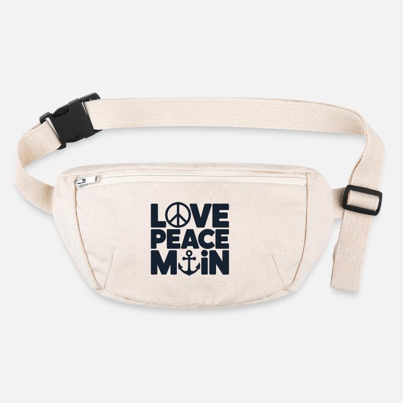 Love Peace Main Maritime Anchor Dicton pour Sac banane recyclé Stanley/Stella