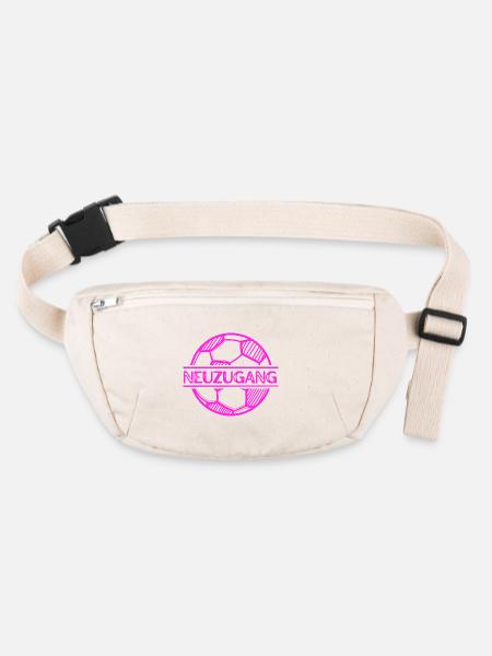 New Signing - Soccer Player, Boy, Girl, Baby - Stanley/Stella recycled Hip Bag  - natural - Front