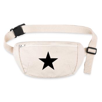 Étoile Noire - Black star - Sac banane recyclé Stanley/Stella - blanc naturel - Devant