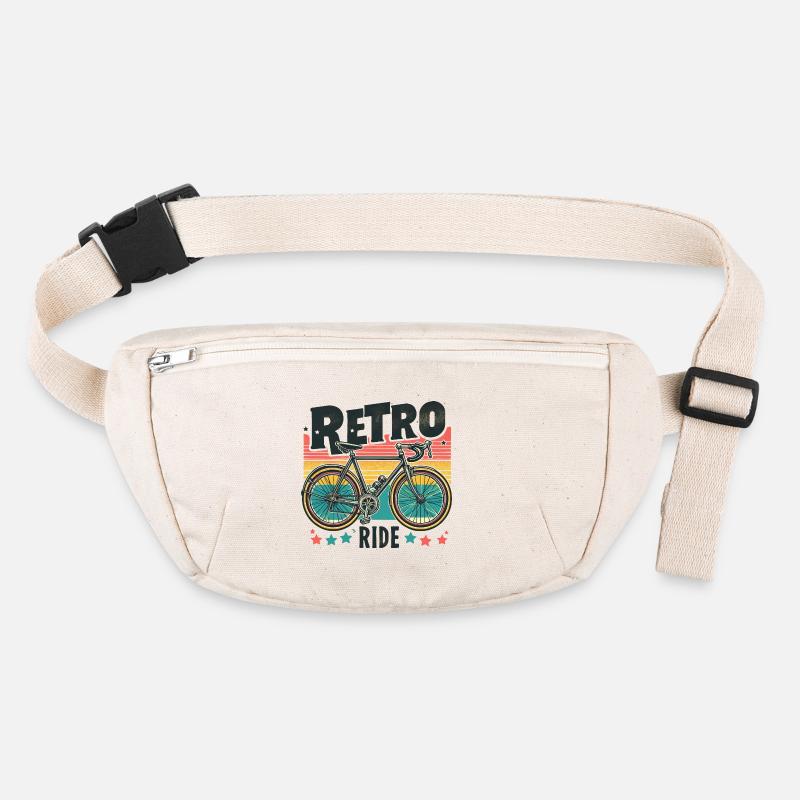 Retro Bicycle with Sunset Background Stanley/Stella recycled Hip Bag 