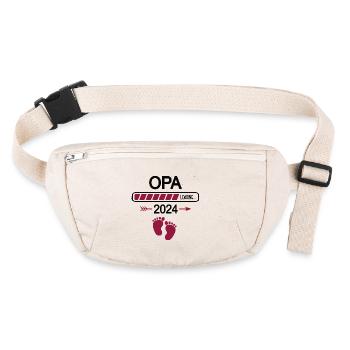 Opa Loading 2024 Ich Werde Opi Großvater Werden - Stanley/Stella recycelte Gürteltasche - Naturweiß - Vorne