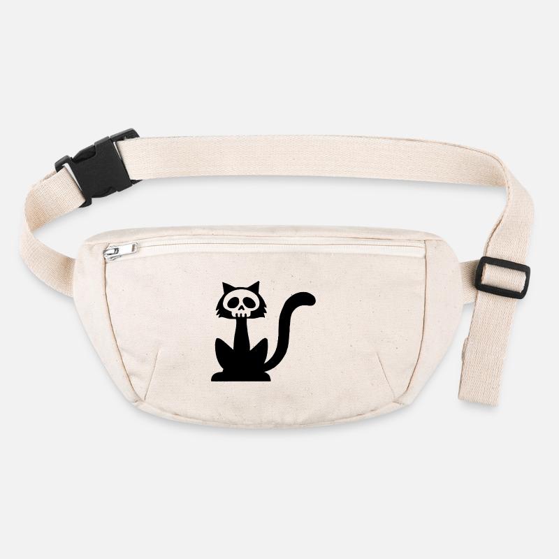 Black Cat Skull Stanley/Stella recycled Hip Bag 