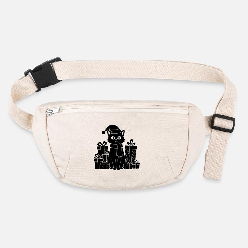 Weihnachtskatze zwischen Geschenken Stanley/Stella recycelte Gürteltasche