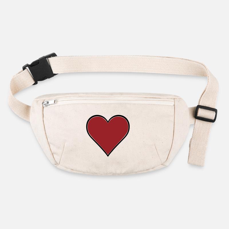 Red Heart Comic Thick Contour Vector Stanley/Stella recycled Hip Bag 