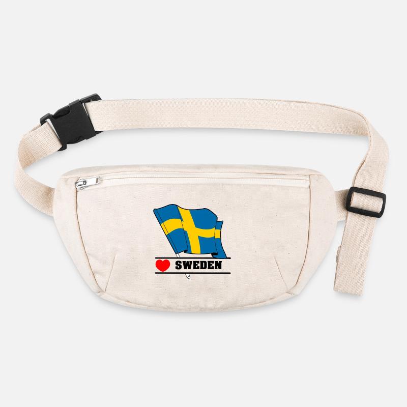 Description du drapeau d’amour de la SUÈDE : Sac banane recyclé Stanley/Stella
