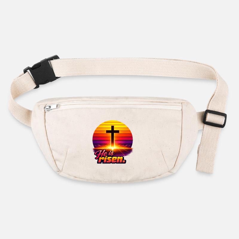 He is risen Sunset retro Stanley/Stella recycelte Gürteltasche