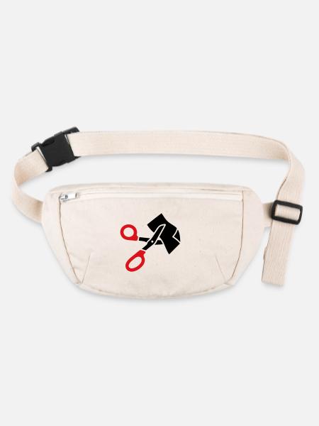 Vêtements Ciseaux Ciseaux de Sauvetage - Sac banane recyclé Stanley/Stella - blanc naturel - Devant
