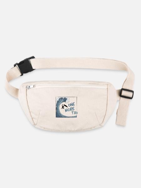 Encore une grosse vague ! Surfeur de vagues japonais - Sac banane recyclé Stanley/Stella - blanc naturel - Devant