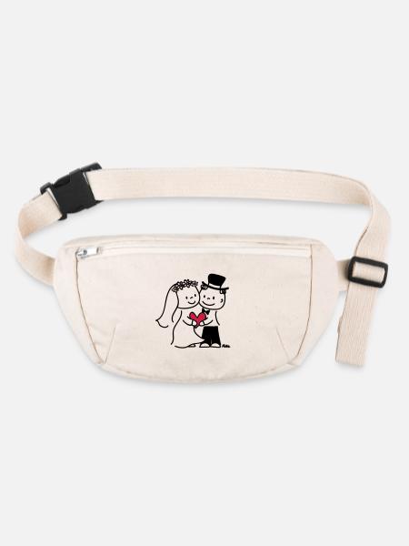 Brautpaar (c) - Sac banane recyclé Stanley/Stella - blanc naturel