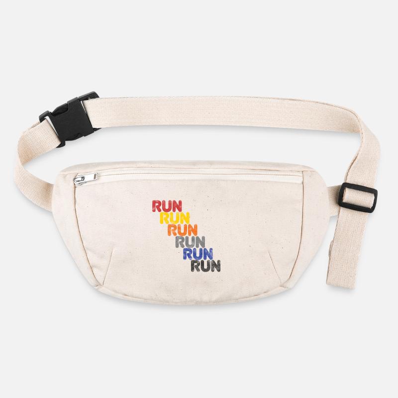 Run Run Run - Laufshirt - Stanley/Stella recycelte Gürteltasche - Naturweiß