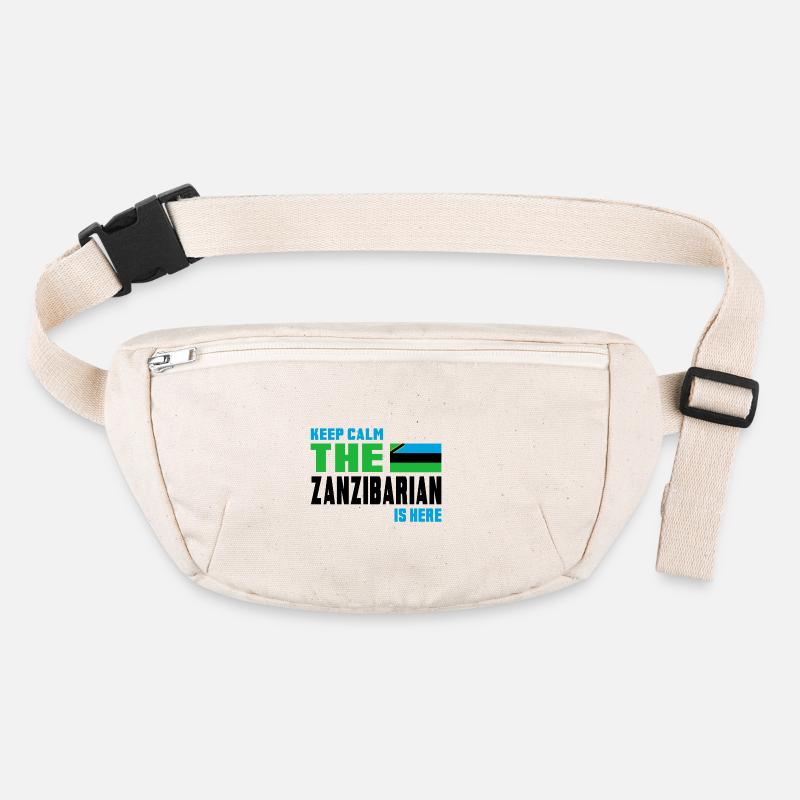 Keep Calm Zanzibar Design / Gift Tanzania Stanley/Stella recycled Hip Bag 