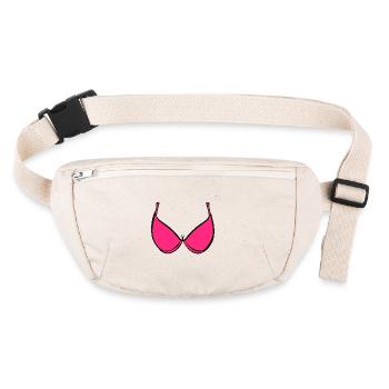 Breasts Bra Pink - Stanley/Stella recycled Hip Bag  - natural - Front