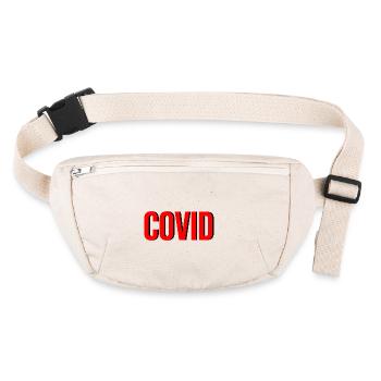covid 19 coronavirus lockdown - Sac banane recyclé Stanley/Stella - blanc naturel - Devant