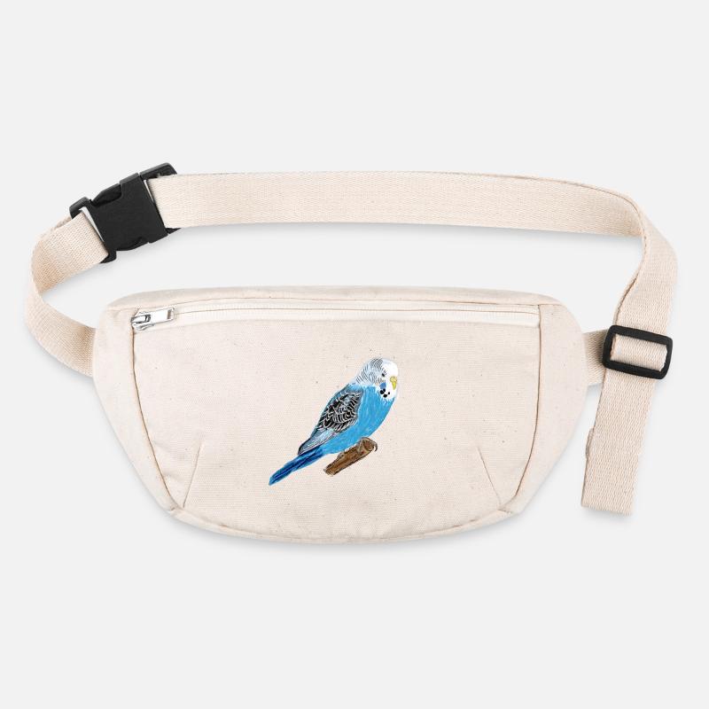 Perruche bleue / Blue Budgie I Sac banane recyclé Stanley/Stella