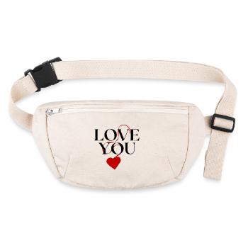 Je t’aime - Sac banane recyclé Stanley/Stella - blanc naturel - Devant