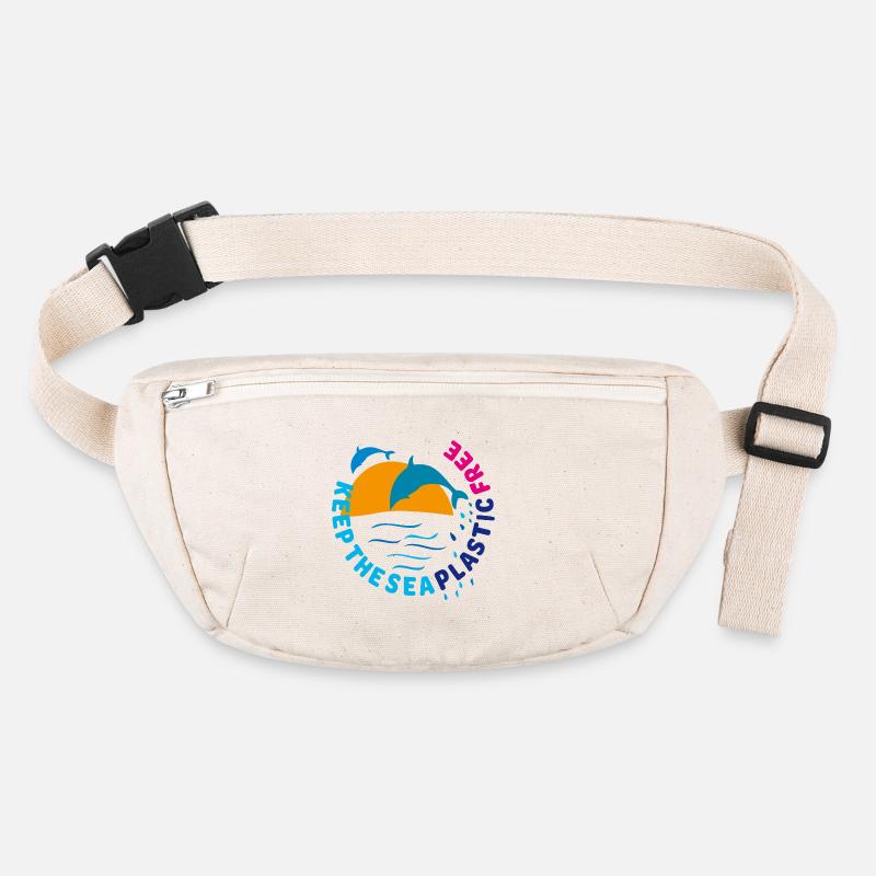 Dolphins, keep the sea plastic free Stanley/Stella recycled Hip Bag 