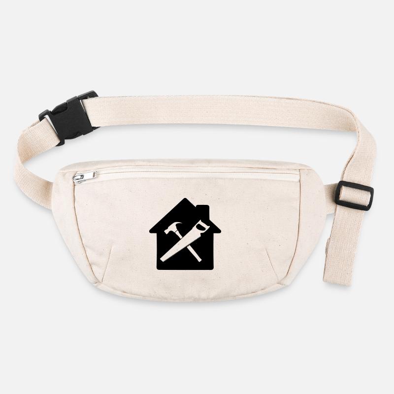 Carpenter tool logo house building Stanley/Stella recycled Hip Bag 