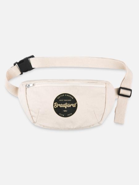 Bradford Vintage Circular Badge - Stanley/Stella recycled Hip Bag  - natural - Front