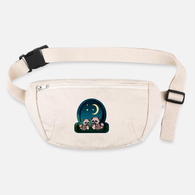 Waschbären Paar Stanley/Stella recycelte Gürteltasche