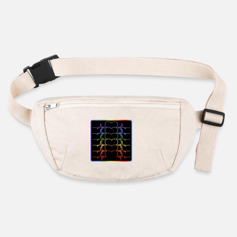 LGBTQIA FLAG - HEARTBEAT PRIDE Stanley/Stella recycled Hip Bag 