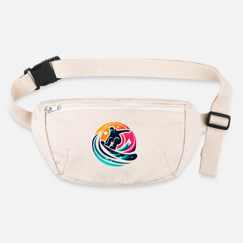 Course Ardente : Passion Graphique du Snowboarder Sac banane recyclé Stanley/Stella