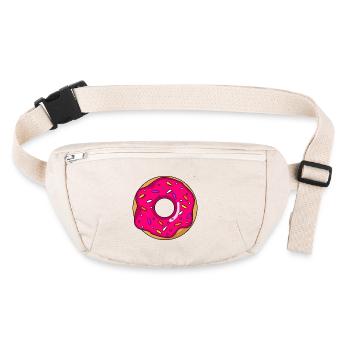 Beignet rose avec pépites - Sac banane recyclé Stanley/Stella - blanc naturel - Devant