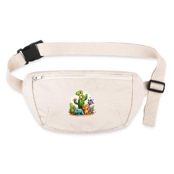 Animaux sauvages mignons parmi les cactus - Sac banane recyclé Stanley/Stella - blanc naturel - Devant