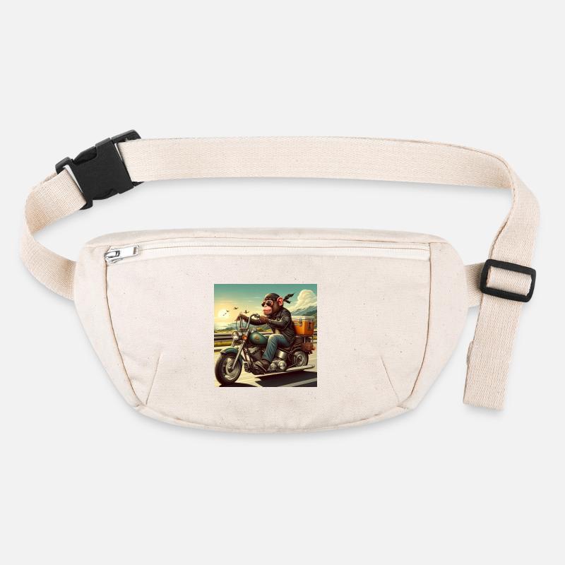 Affe auf Motorrad Stanley/Stella recycelte Gürteltasche