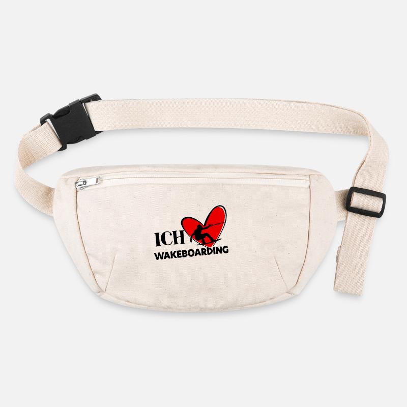 Wakeboard Surfing Kitesurfer Statement Heart Stunt Stanley/Stella recycled Hip Bag 