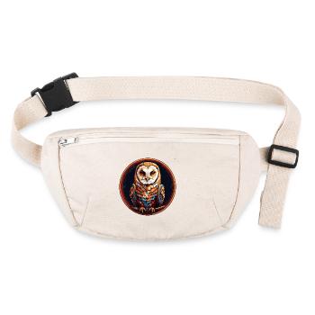Colorful portrait of a barn owl - Stanley/Stella recycled Hip Bag  - natural - Front