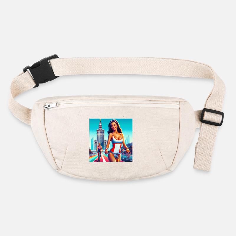 Varsovie - rétro fille cyclisme des années 80 style classique Sac banane recyclé Stanley/Stella