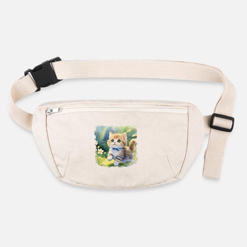 Mignon bébé chat jouant joyeusement dans le jardin Sac banane recyclé Stanley/Stella